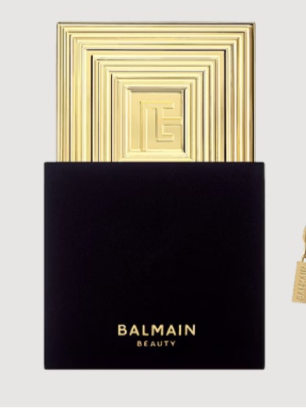 Balmain Prestige Gold Vanity Compact Mirror New w logo dust bag GWP